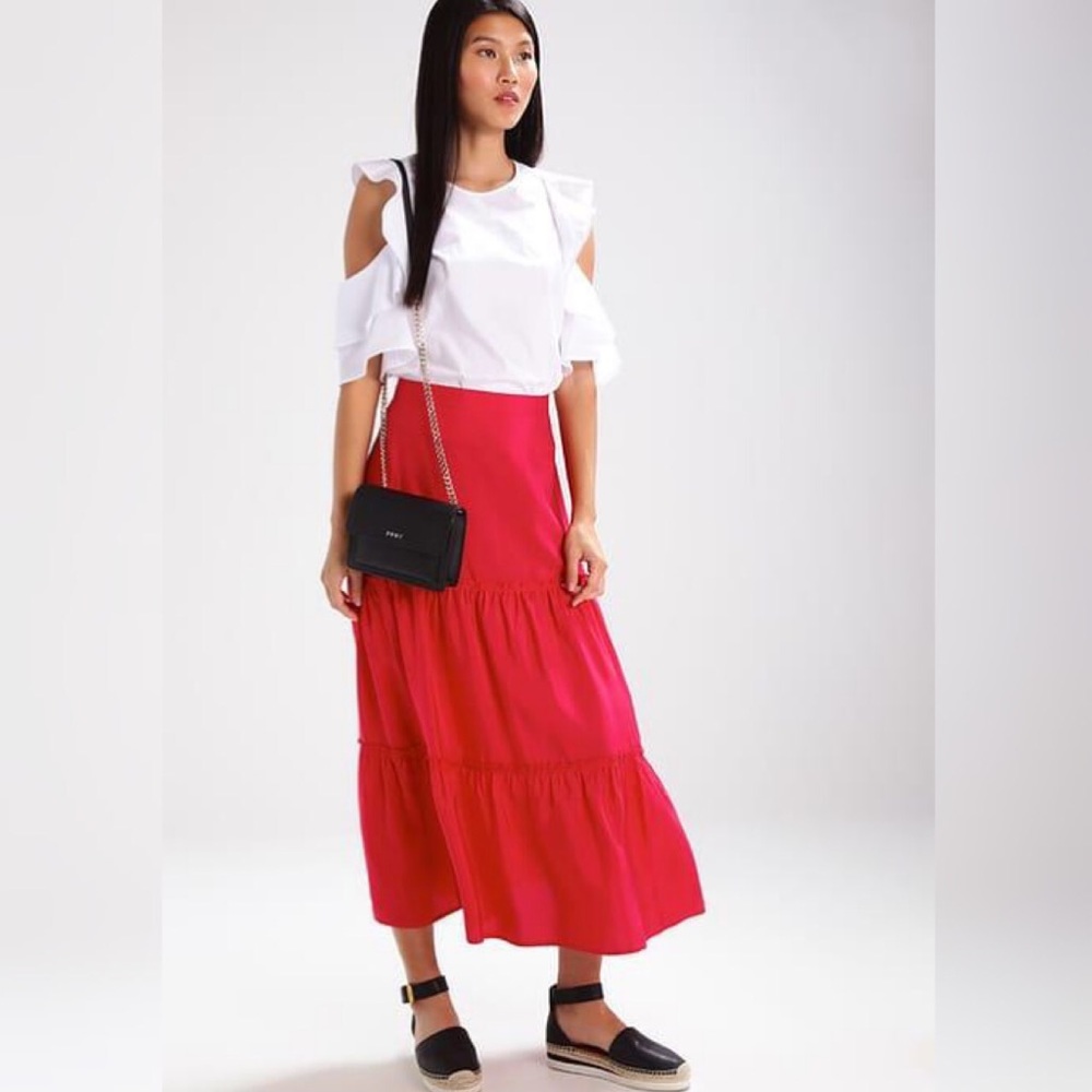Club Monaco Red Maxi Skirt